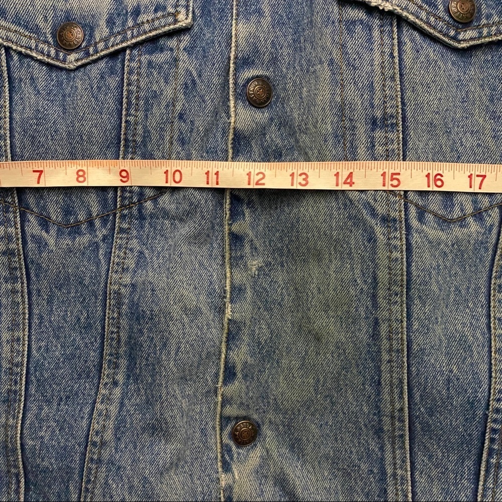 Attrak Denim Sherpa Jacket Vintage Mens Size Large - Picture 10 of 12